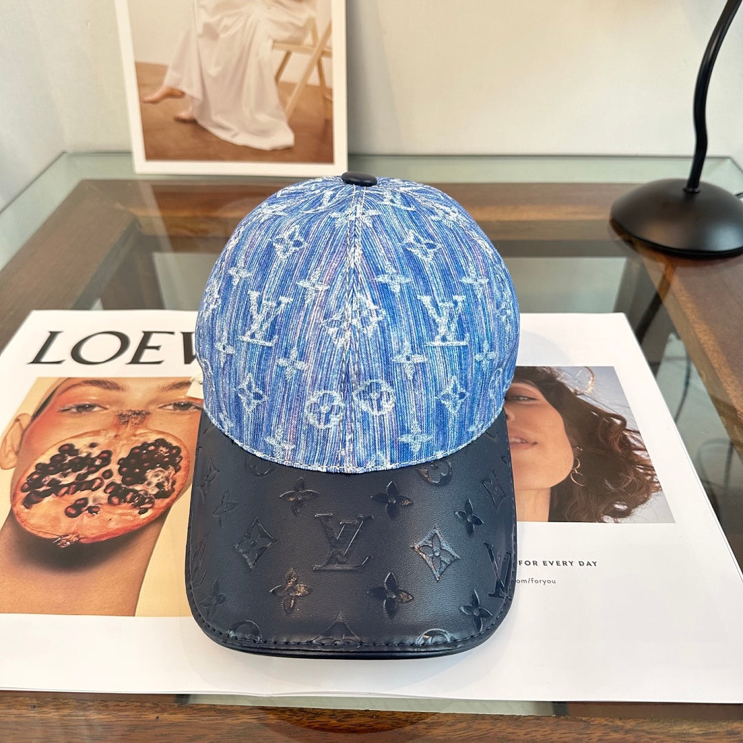 Louis Vuitton denim monogram baseball cap — high-resolution view 7