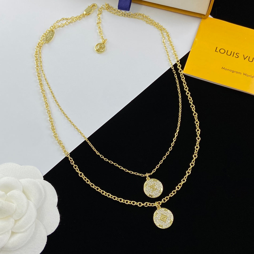 Louis Vuitton Double Layer Sweater Necklace – Luxury Designer Jewelry – product image 1