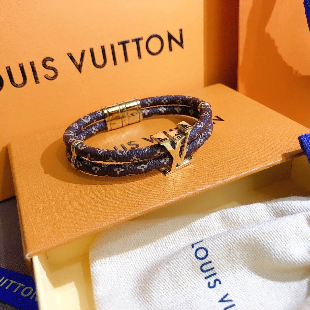 Louis Vuitton Double Leather Bracelet – Luxury Jewelry – product image 1