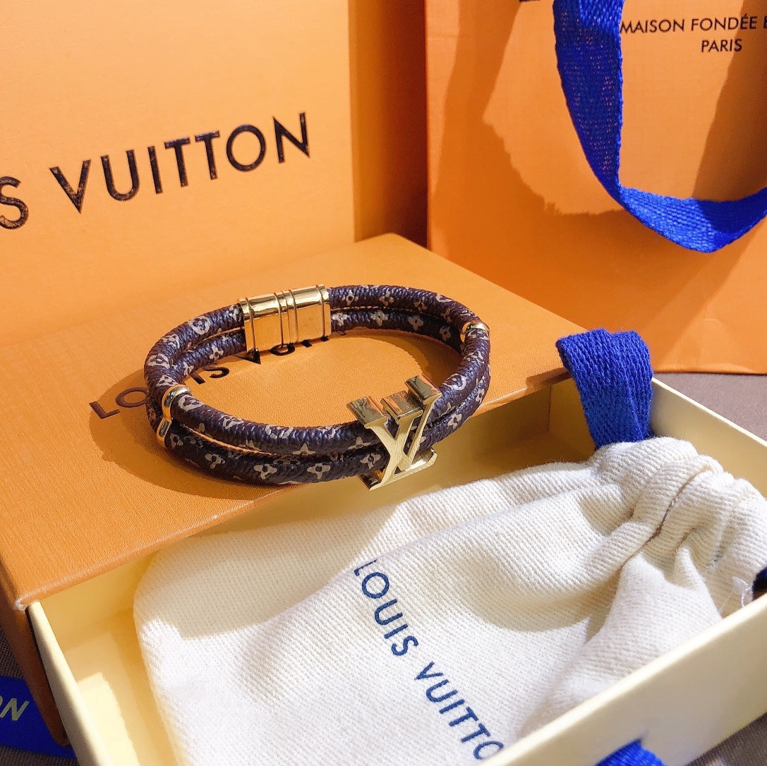 Louis Vuitton Double Leather Bracelet – Luxury Jewelry – product image 2