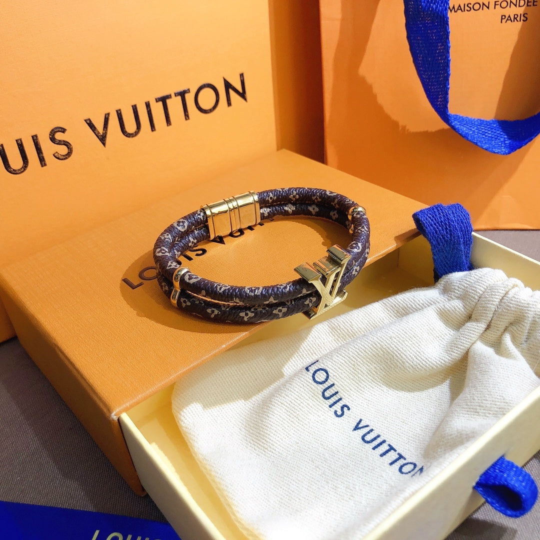 Louis Vuitton Double Leather Bracelet – Luxury Jewelry – product image 3