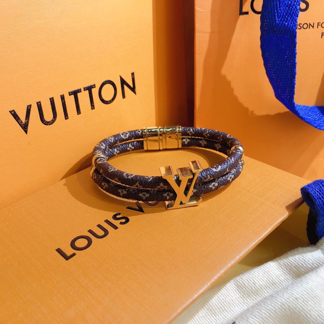 Louis Vuitton Double Leather Bracelet – Luxury Jewelry – product image 9
