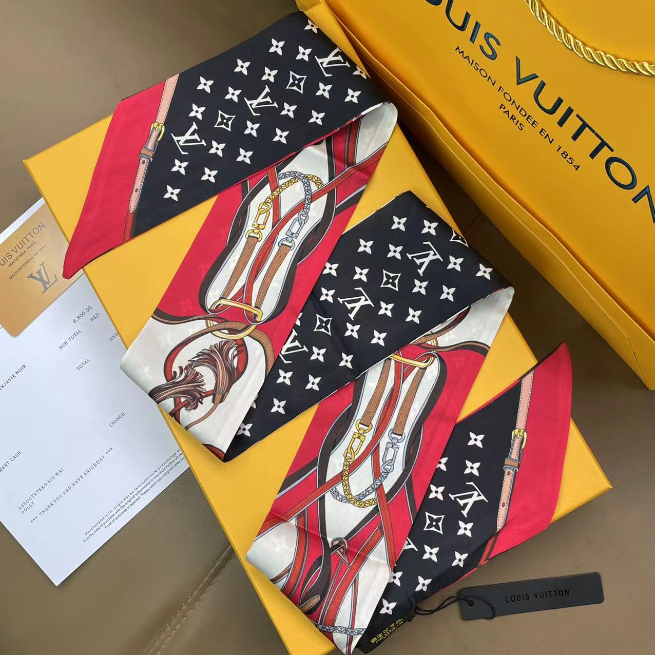 Louis Vuitton Double Satin Monogram Bow Tie & Headband for Women – product image 4