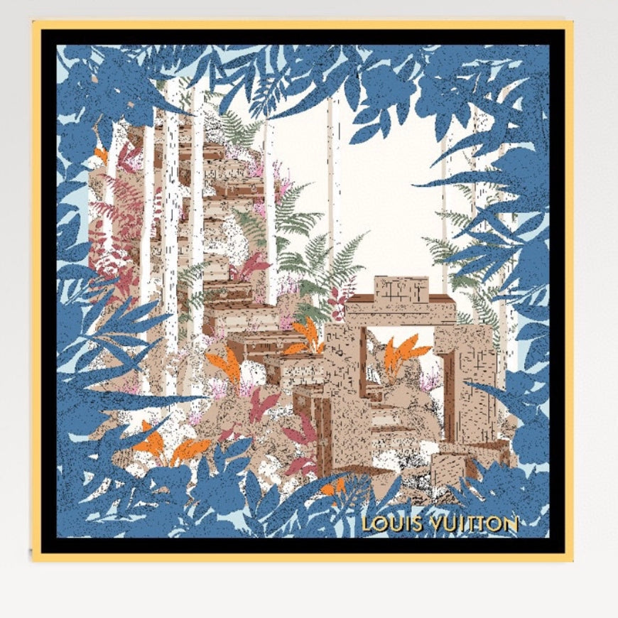 Louis Vuitton Enchanted Forest Silk Scarf for Women – product image 9