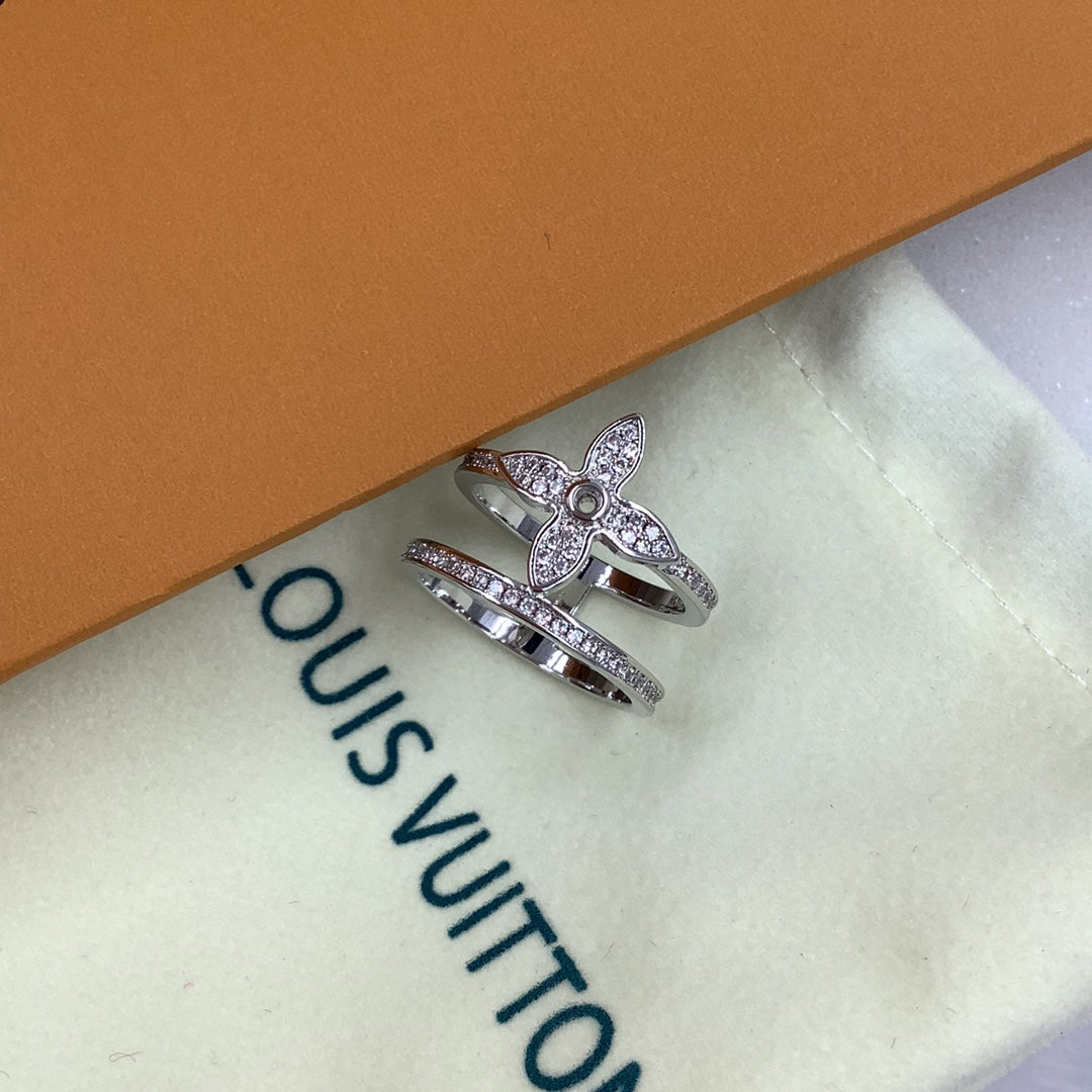Louis Vuitton Flower Double Circle Ring – Luxury Designer Jewelry – product image 1