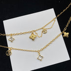 Louis Vuitton Flower Letter Double Layer Necklace – Luxury Designer Jewelry – product image 9