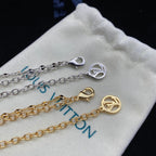 Louis Vuitton Flower Letter Double Layer Necklace – Luxury Designer Jewelry – product image 12