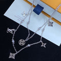 Louis Vuitton Flower Pendant Double Layer Necklace – Luxury Designer Jewelry – product image 1