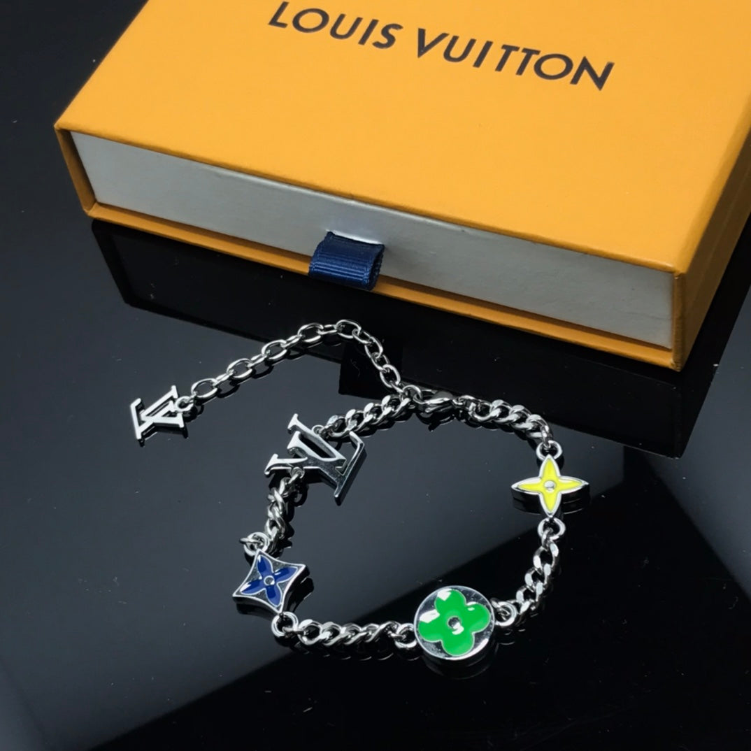 Louis Vuitton Four Flower Logo Adjustable Bracelet – Luxury Jewelry – product image 1
