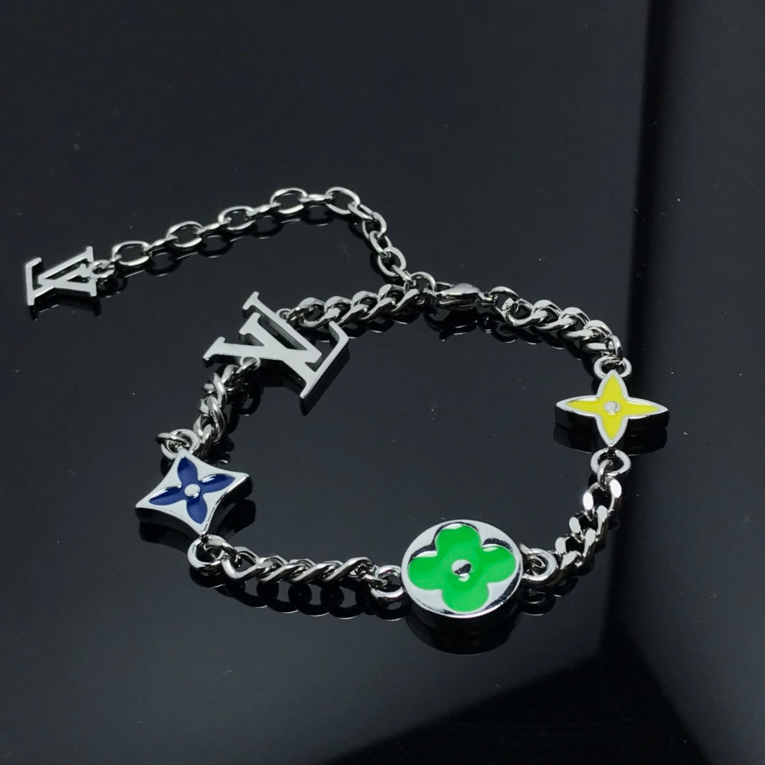Louis Vuitton Four Flower Logo Adjustable Bracelet – Luxury Jewelry – product image 2