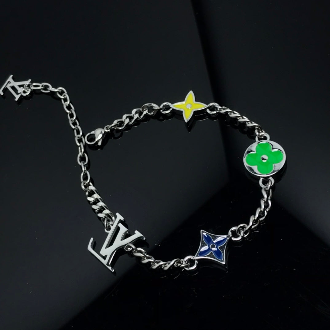 Louis Vuitton Four Flower Logo Adjustable Bracelet – Luxury Jewelry – product image 3
