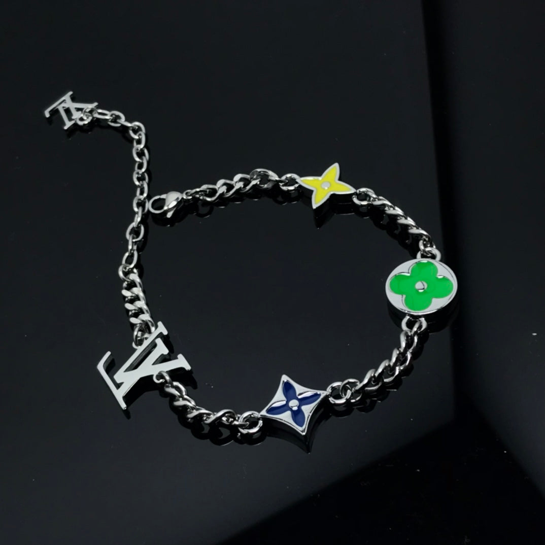 Louis Vuitton Four Flower Logo Adjustable Bracelet – Luxury Jewelry – product image 4
