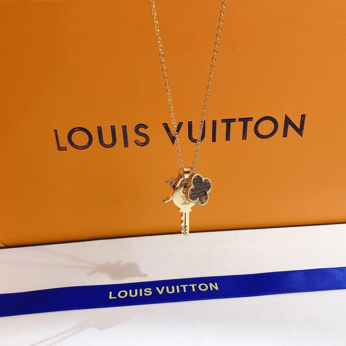 Louis Vuitton Four-leaf Clover Key Three Accessory Necklace – Luxury Designer Jewelry – product image 8