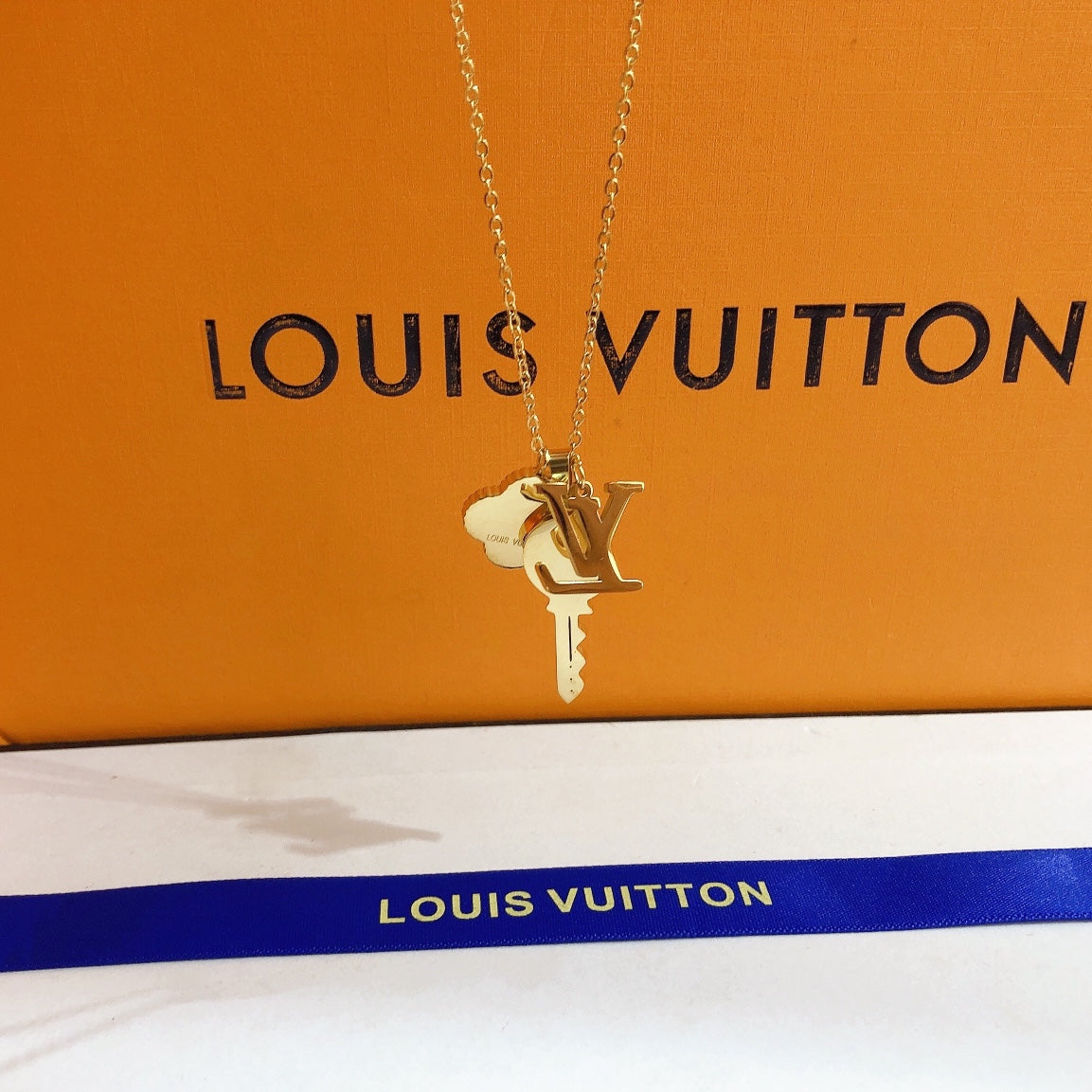 Louis Vuitton Four-leaf Clover Key Three Accessory Necklace – Luxury Designer Jewelry – product image 9