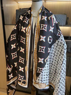 Louis Vuitton Four-leaf Clover Satin Scarf Shawl for Women – product image 12