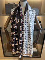Louis Vuitton Four-leaf Clover Satin Scarf Shawl for Women – product image 5