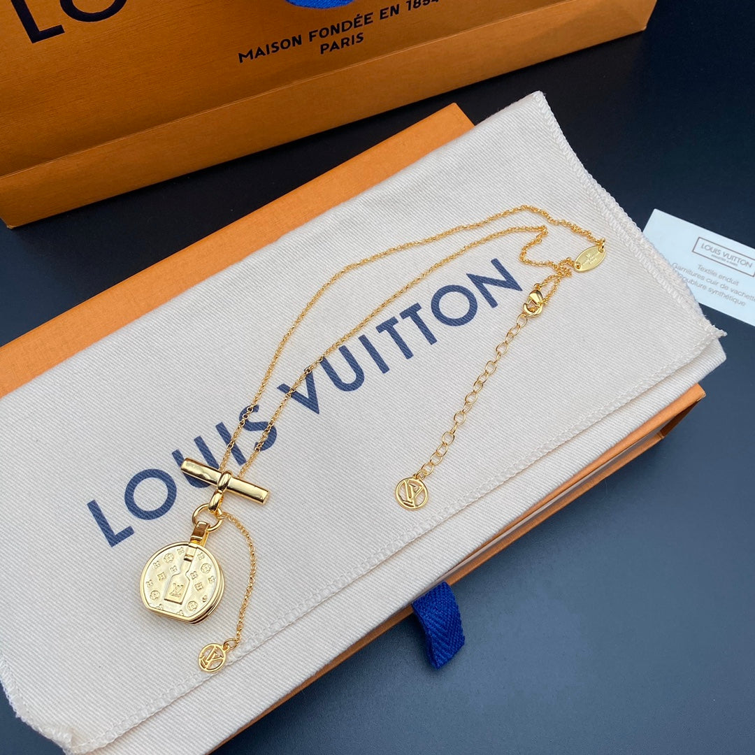 Louis Vuitton Gold Bag Pendant Necklace – Luxury Designer Jewelry – product image 1