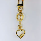 Louis Vuitton heart love charm keychain front view