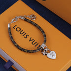 Louis Vuitton Heart Padlock Leather Bracelet – Luxury Jewelry – product image 3