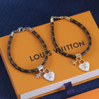 Louis Vuitton Heart Padlock Leather Bracelet – Luxury Jewelry – product image 5