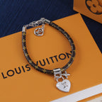 Louis Vuitton Heart Padlock Leather Bracelet – Luxury Jewelry – product image 9