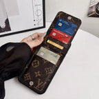 Louis Vuitton iPhone 17 Pro Max Case with Card Holder – Pink Classic Monogram Leather