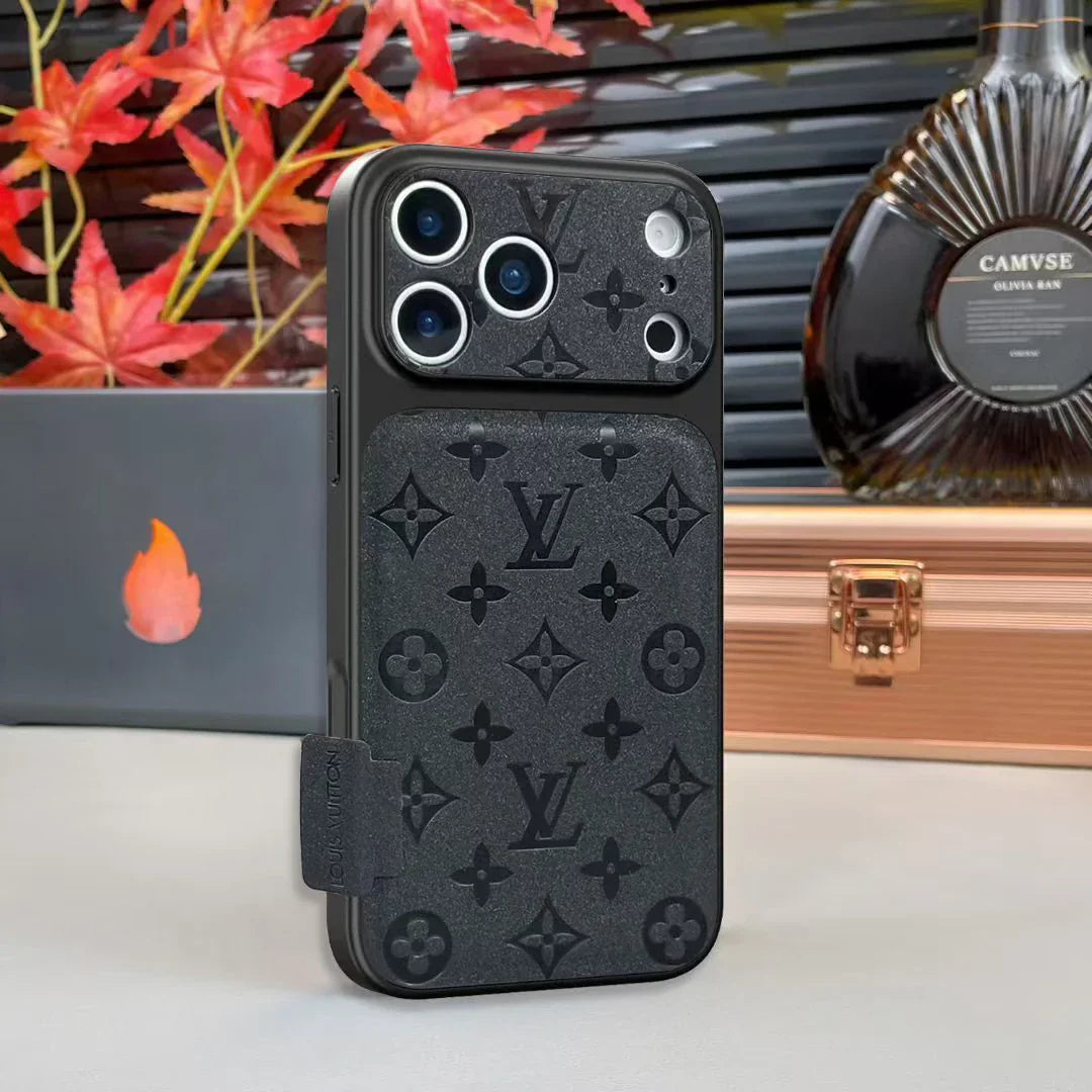 Louis Vuitton iPhone 17 Pro Max Case – Luxury Designer Leather Cover – Black