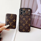 Louis Vuitton iPhone 17 Pro Max Case MagSafe – Classic Monogram Leather Dark