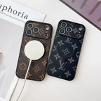 Louis Vuitton iPhone 17 Pro Max Case MagSafe – Classic Monogram Leather Brown