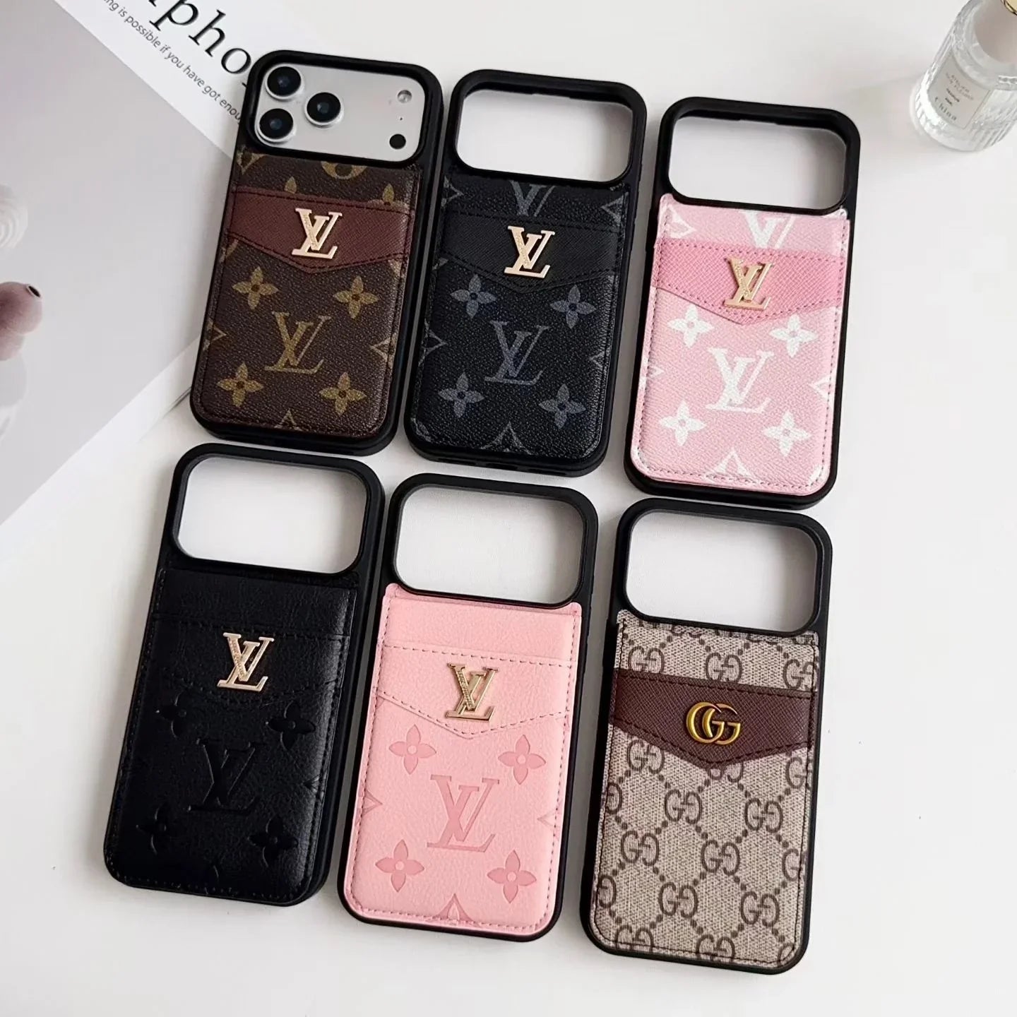 Louis Vuitton iPhone 17 Pro Max Case with Card Holder – Classic Monogram Leather