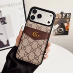 Louis Vuitton iPhone 17 Pro Max Case with Card Holder – Classic Monogram Leather