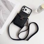 Gucci iPhone 17 Pro Max Case with Card Holder & Strap – GG Leather Wallet