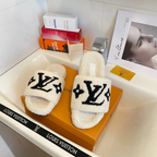 Louis Vuitton Lamb Wool Slippers – slippers product image 15