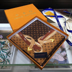Louis Vuitton Leather Edge Square Silk Scarf for Women – product image 1