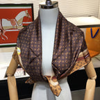 Louis Vuitton Leather Edge Square Silk Scarf for Women – product image 12