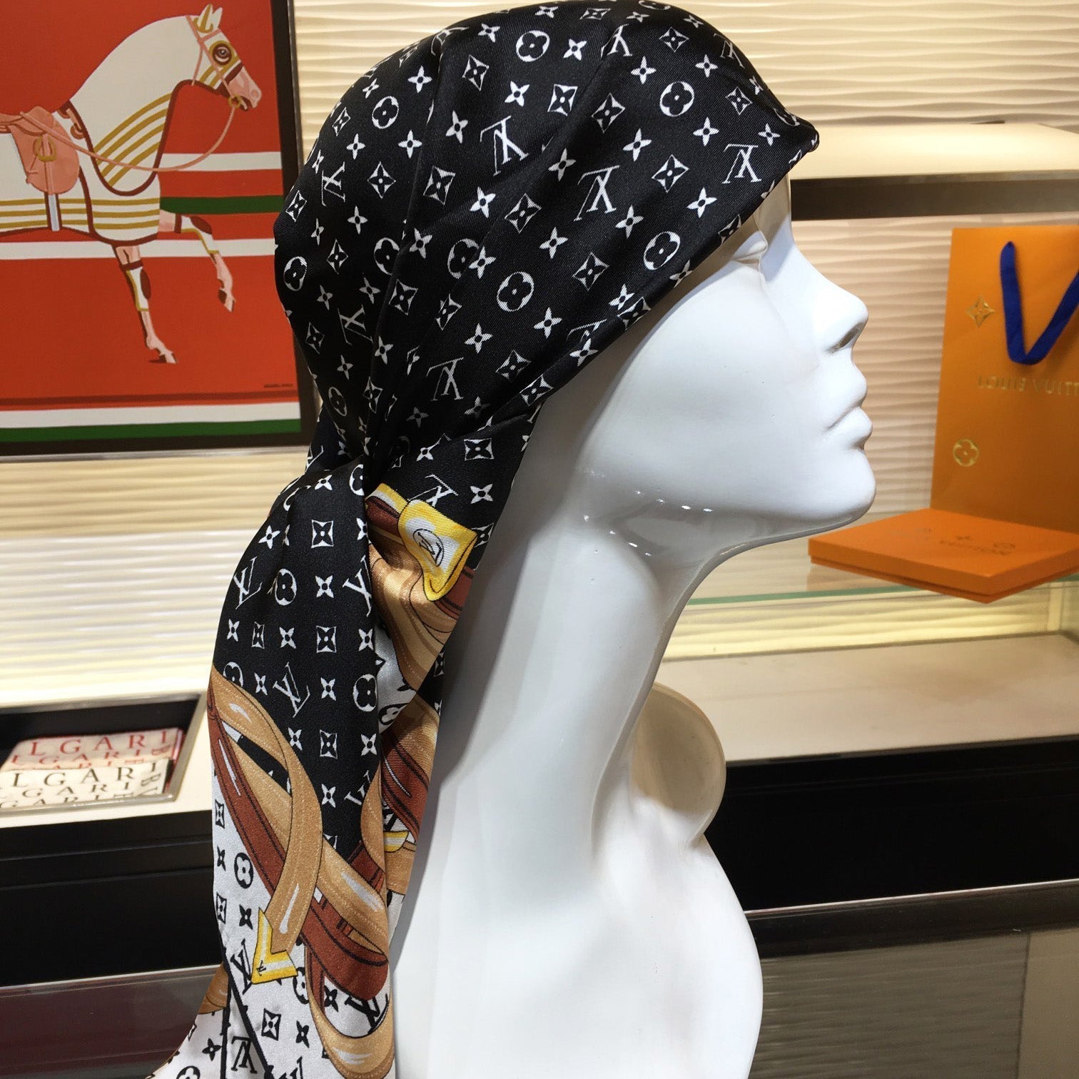 Louis Vuitton Leather Edge Square Silk Scarf for Women – product image 17