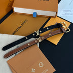 Louis Vuitton Leather Floral Metal Logo Bracelet – Luxury Jewelry – product image 5
