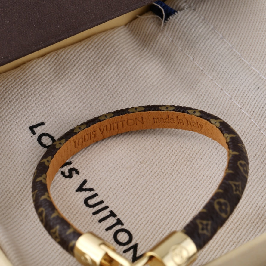 Louis Vuitton Leather Lock Bracelet – Luxury Jewelry – product image 4