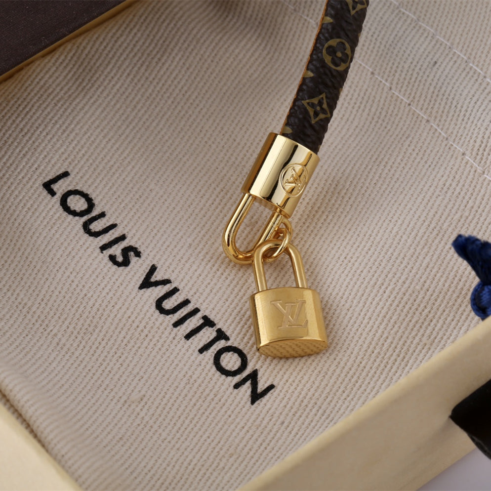Louis Vuitton Leather Lock Bracelet – Luxury Jewelry – product image 5