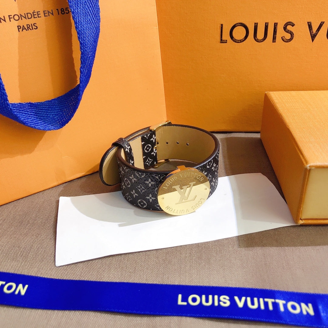 Louis Vuitton Leather Monogram Adjustable Bracelet – Luxury Jewelry – product image 5