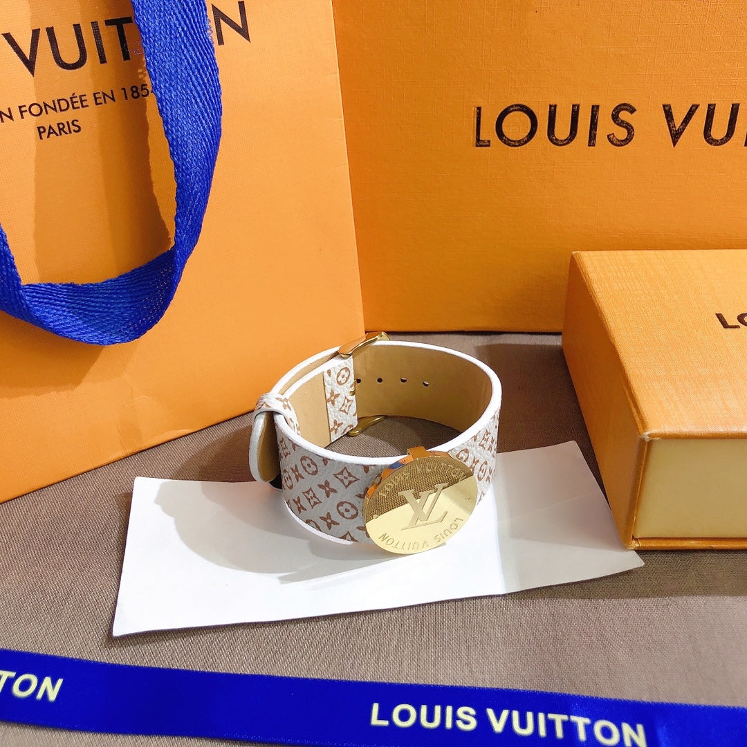 Louis Vuitton Leather Monogram Adjustable Bracelet – Luxury Jewelry – product image 6