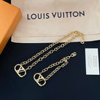 Louis Vuitton Letter Pendant Bracelet Necklace Set – Luxury Jewelry – product image 12