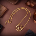 Louis Vuitton Letter Pendant Double Necklace – Luxury Designer Jewelry – product image 1
