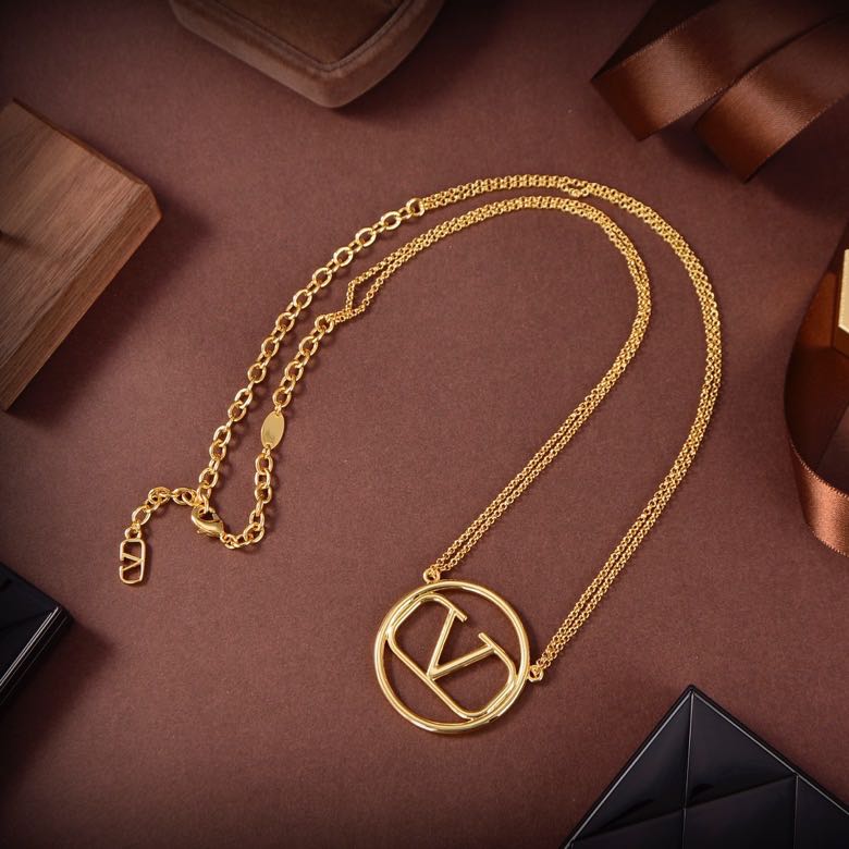 Louis Vuitton Letter Pendant Double Necklace – Luxury Designer Jewelry – product image 1