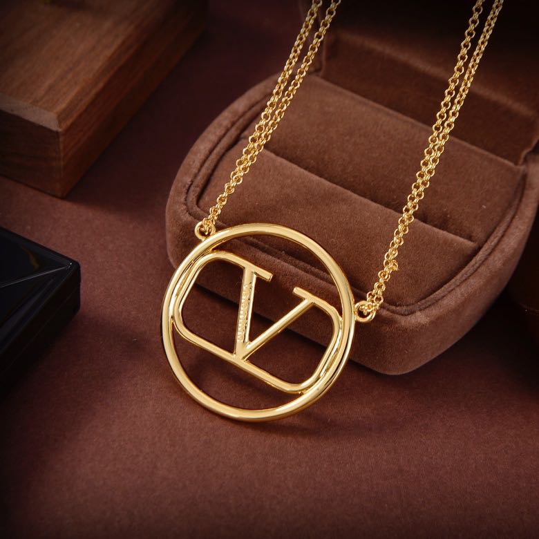 Louis Vuitton Letter Pendant Double Necklace – Luxury Designer Jewelry – product image 2