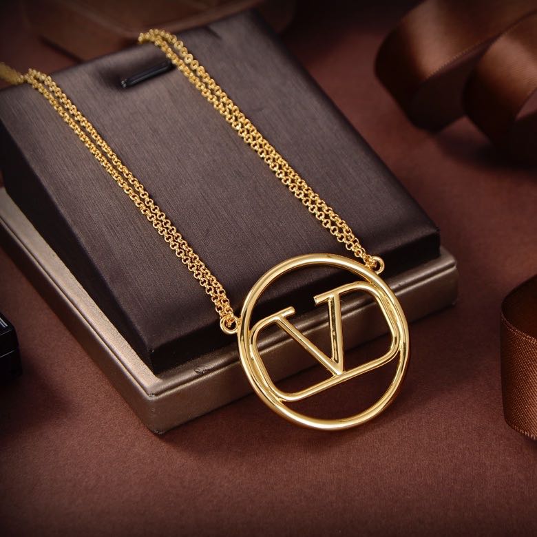 Louis Vuitton Letter Pendant Double Necklace – Luxury Designer Jewelry – product image 3