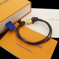 Louis Vuitton Lock and Key Leather Bracelet – Luxury Jewelry – product image 1