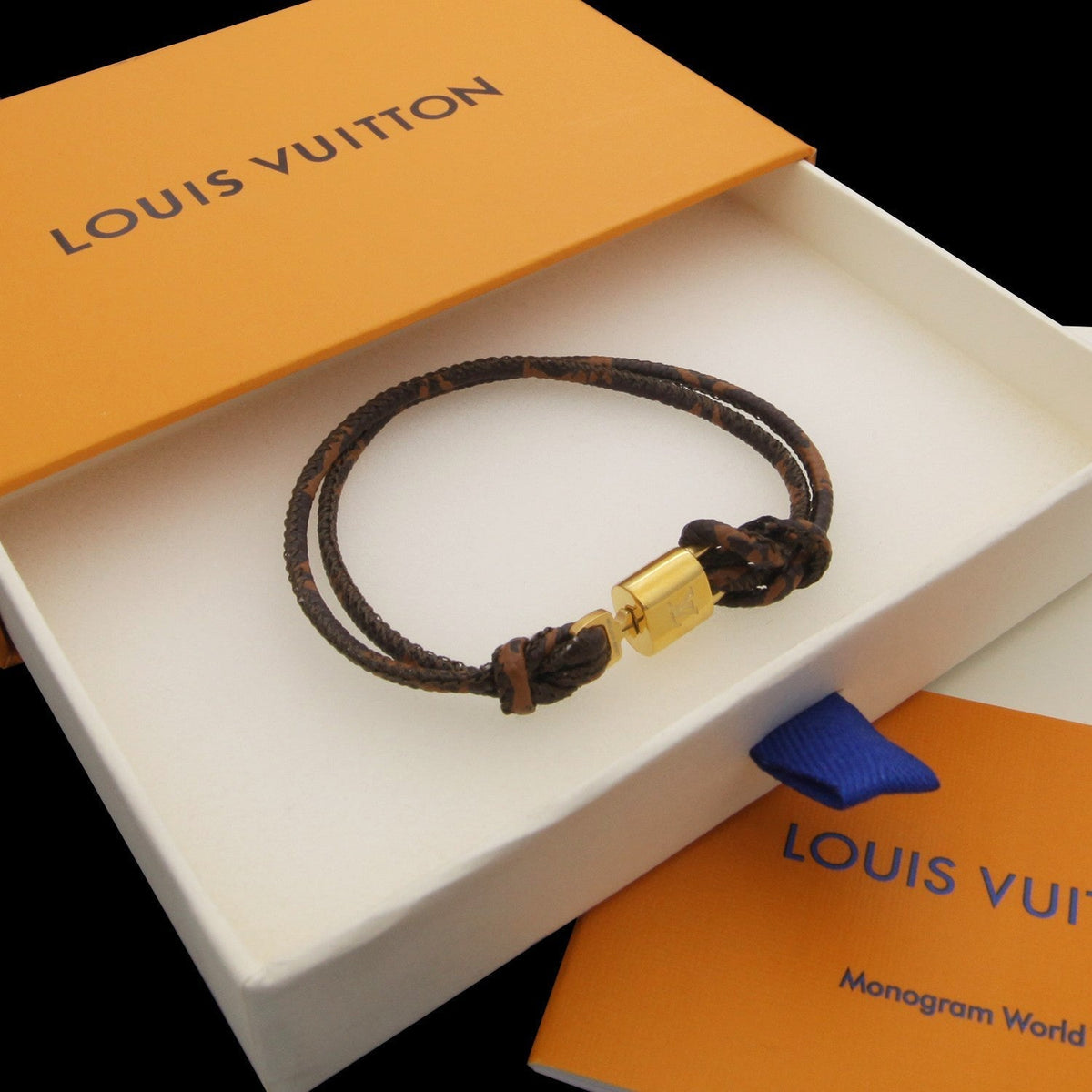Louis Vuitton Lock and Key Leather Bracelet – Luxury Jewelry – product image 4
