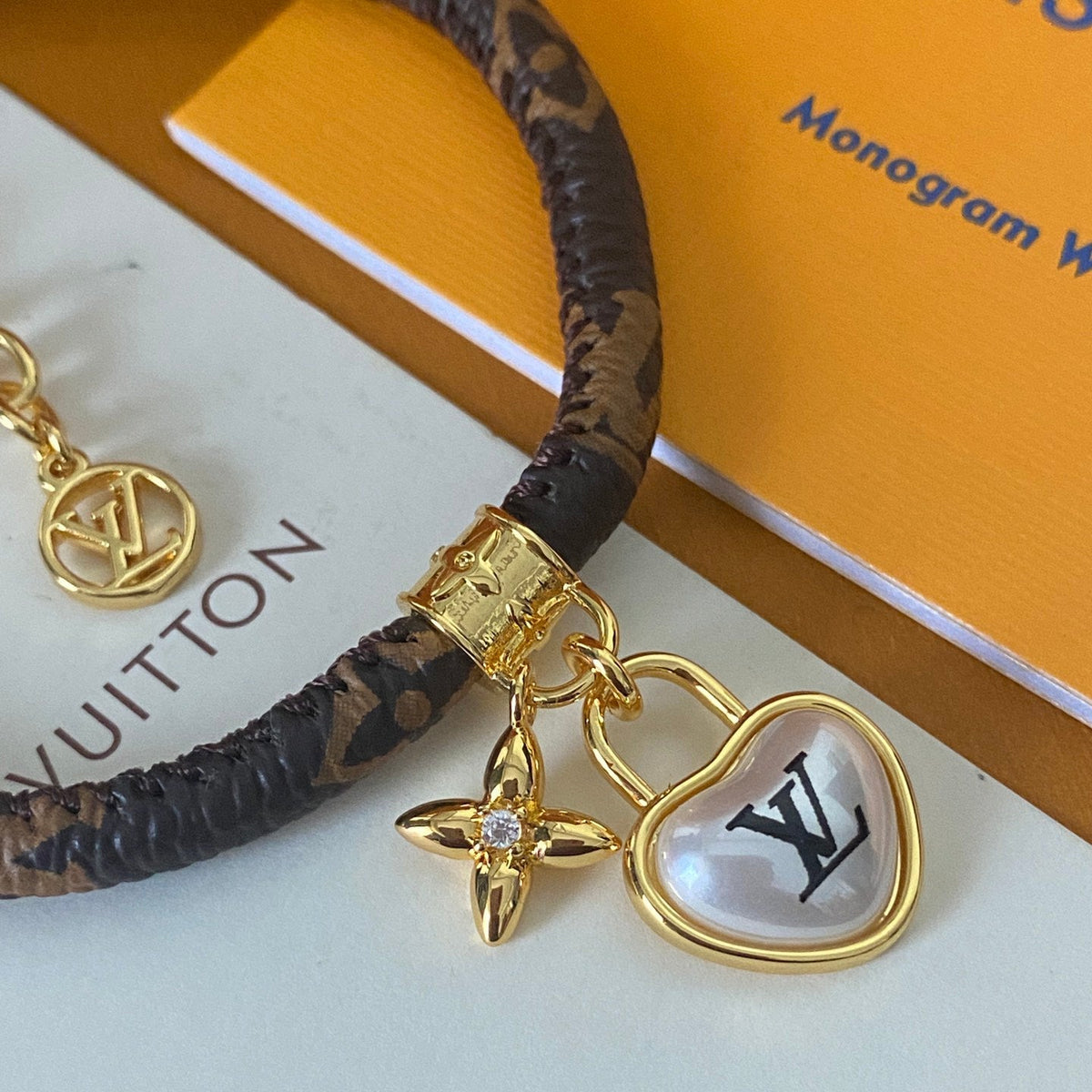 Louis Vuitton Love Pendant Leather Bracelet – Luxury Jewelry – product image 3