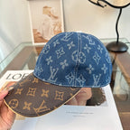 Louis Vuitton monogram baseball cap in blue and black — view 12